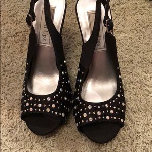 Size 5 Black Jeweled Heels